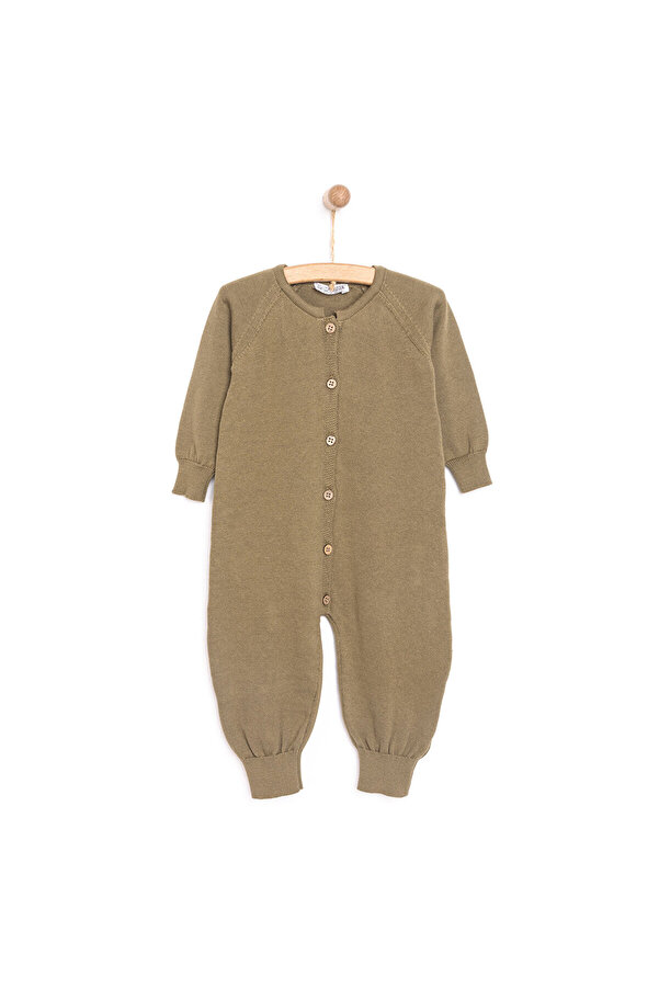 ebebek Hello Baby HelloBaby Erkek Bebek Triko Patiksiz Tulum Düğmeli Uzun Kol