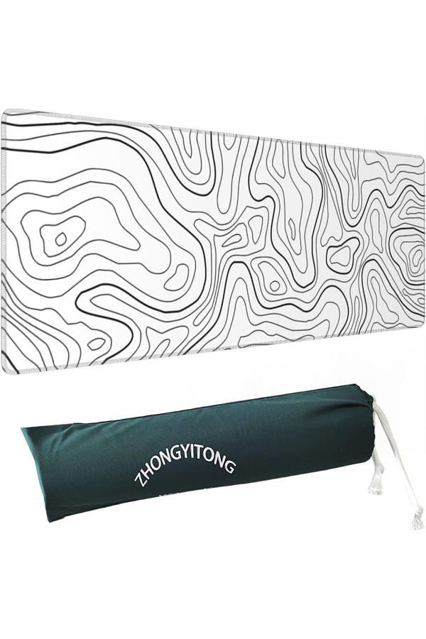 erorex-80 * 30 Cm Large Gaming Mouse Pad With Stitched Edges Minimalist Topographic Map Desk Mat Extended 1