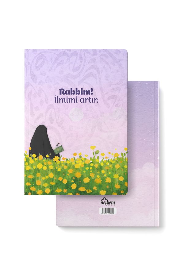 heybem-My Lord! Increase My Knowledge. A5 Notebook with Verse and Hadith Content 1