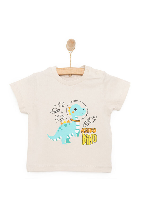 ebebek Hello Baby HelloBaby Basic Erkek Astro Dinozor Baskılı T-Shirt Erkek Bebek