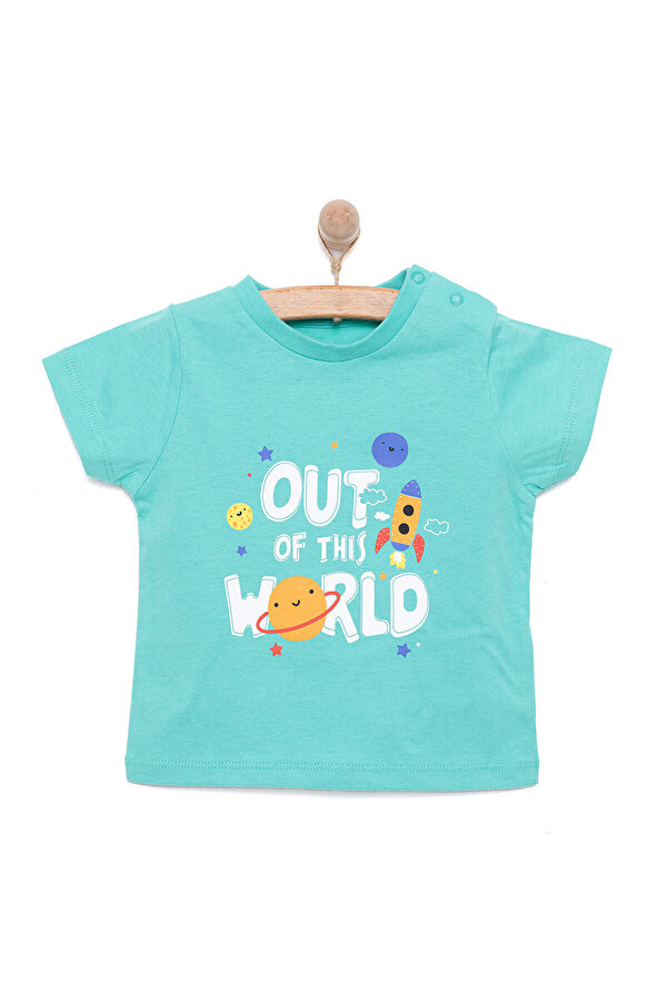 ebebek Hello Baby HelloBaby Basic Erkek Uzay Baskılı T-Shirt Erkek Bebek