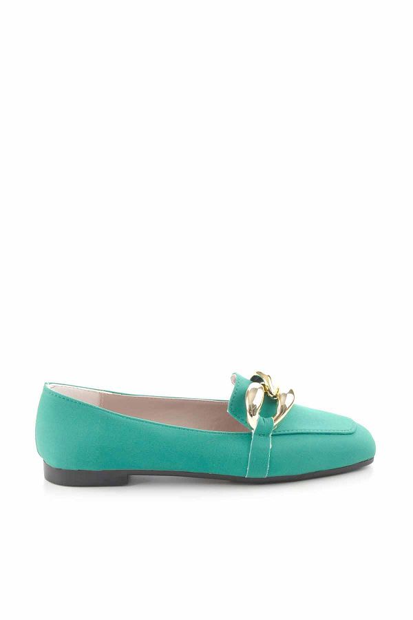 Bambi-Γυναικεία Loafer Παπούτσια Ματ Πράσινα Κ 01641166309 1