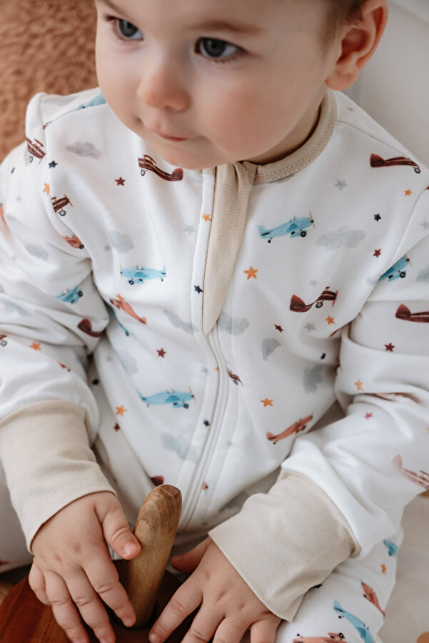 Lollie Baby&Kids Bebek Uyku Tulumu 1.0 TOG, Modal & Pamuk - Uçaklar
