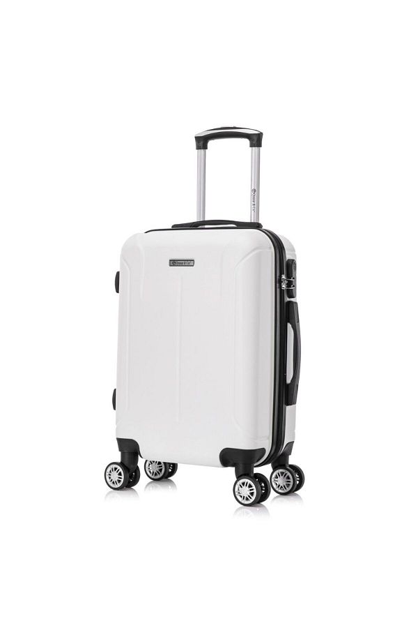 Quasar & Co.-Cabin Trolley,®, Smart model, Telescopic handle, code, 55x37x20cm, abs, White 1