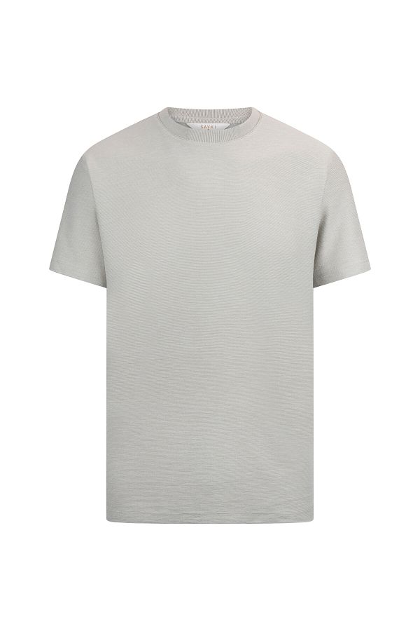 Hatemoğlu-Μπλουζάκι Khaki Regular Fit Crew Neck Basic 1