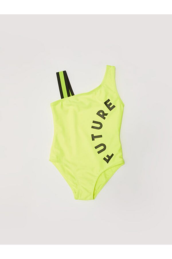 DEEP BEACH-Girl's Single Strap Swimsuit 1