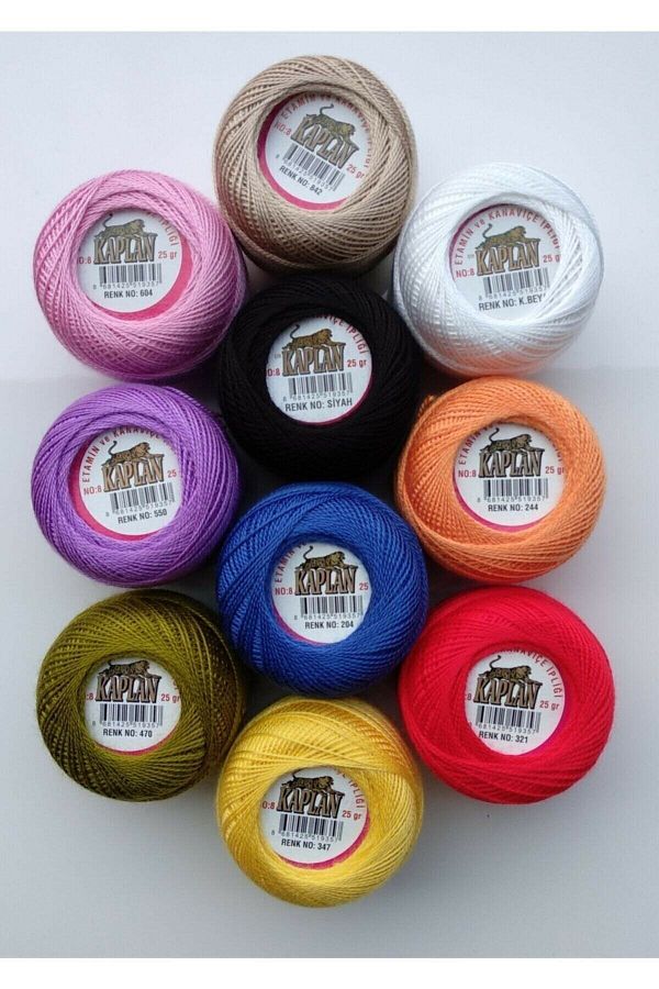 Kaplan-Etamine Thread Cross Stitch Thread Etamine Thread Set Size 8 10 Colors 1