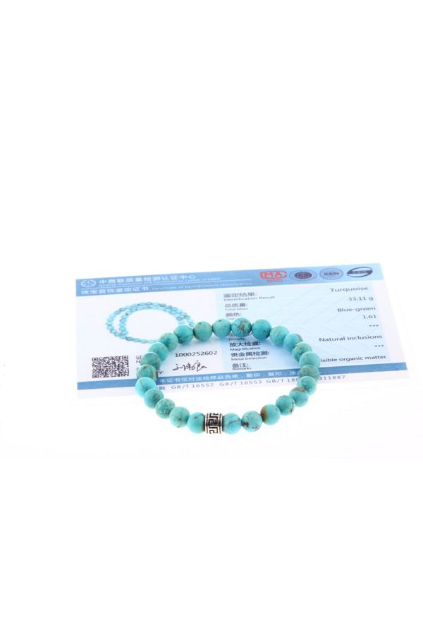 OSMANLI DEĞERLİ TAŞ-Certified Genuine Turquoise Bracelet 1