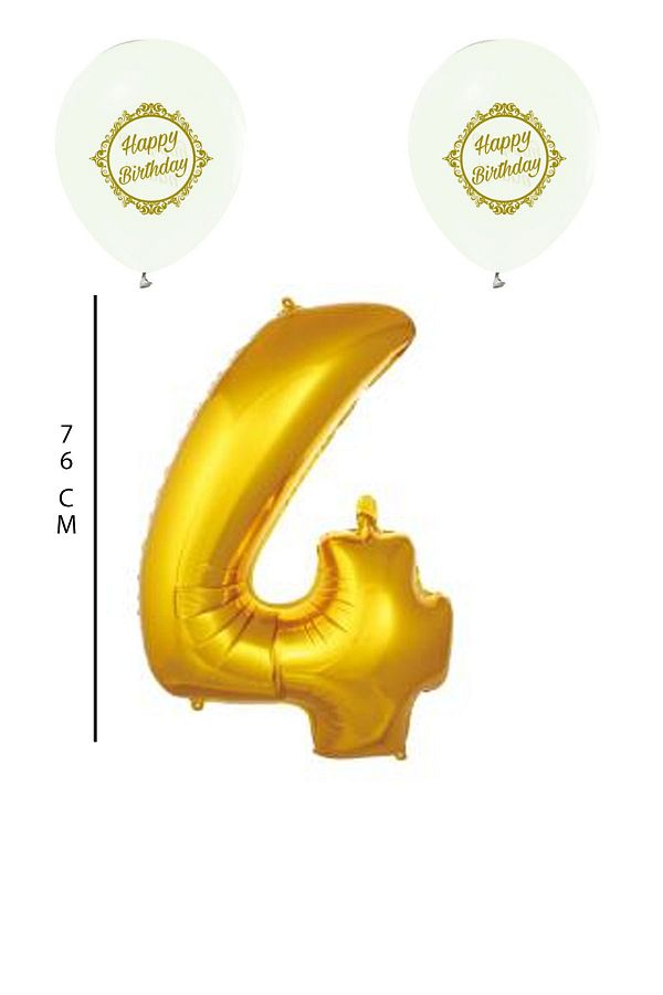 Happy birthday 2025 gold foil balloons