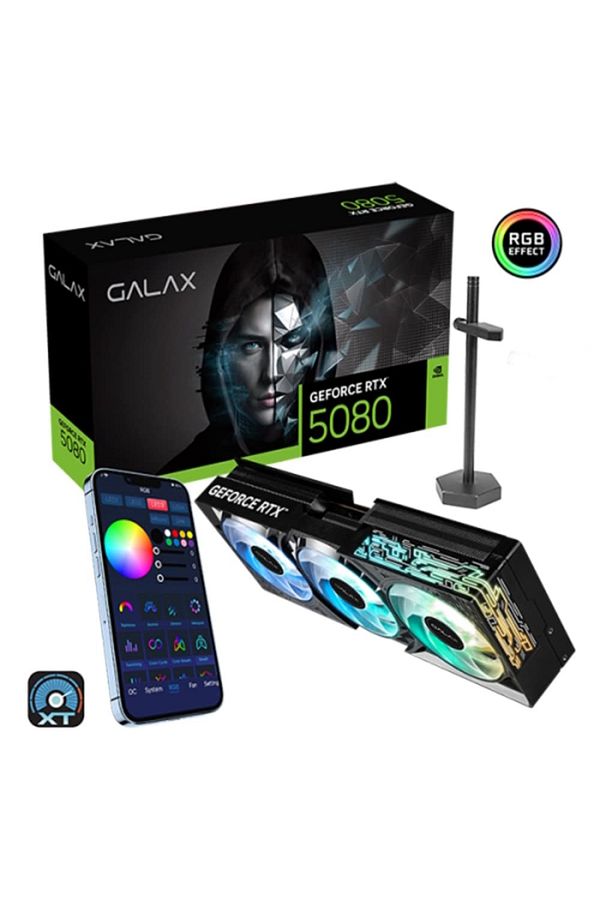 GALAX-بطاقة رسومات GeForce RTX 5080 بنقرة واحدة OC سعة 16 جيجابايت GDDR7 256 بت DLSS 4 1