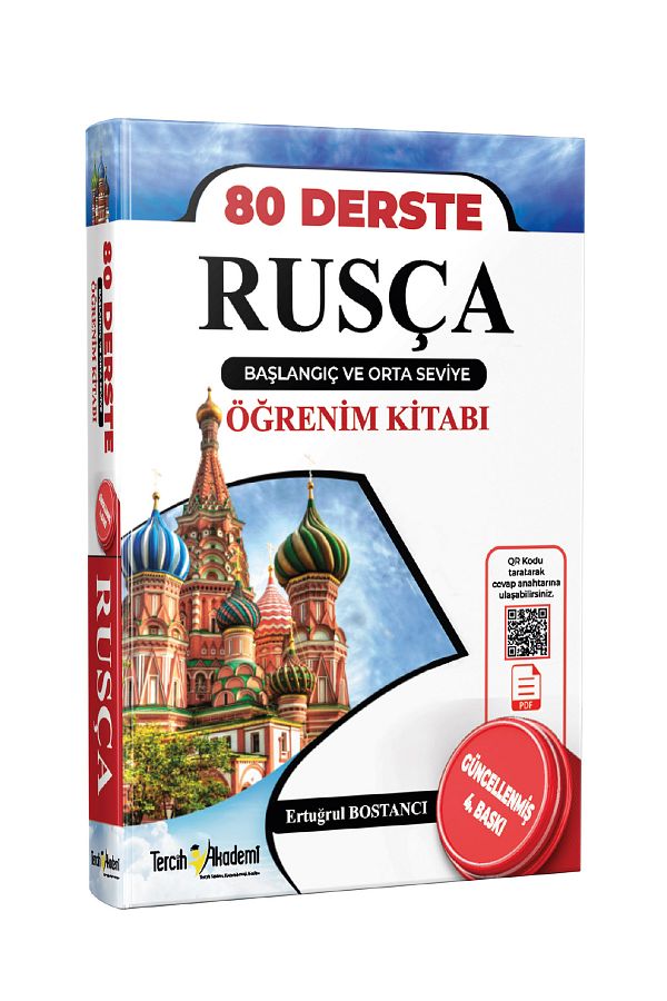Tercih Akademi Yayınları-Russian Beginner and Intermediate Learning Book in 80 Lessons Updated 4Th Press with Answer Key 1