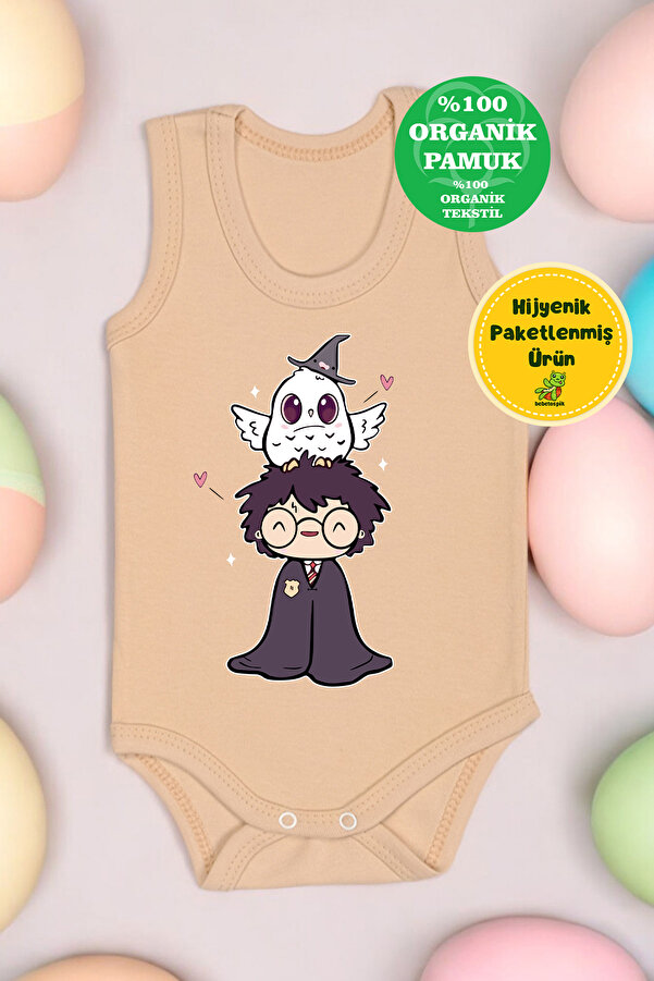 bebetospik Harry Potter Karikatür Baskılı Pamuk Atlet Zıbın