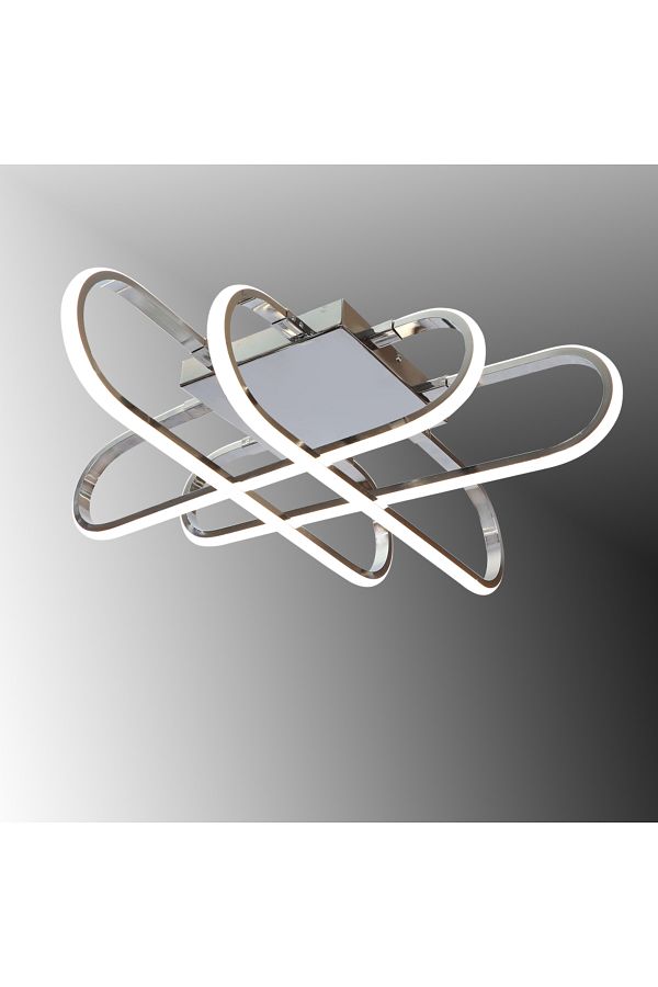 TT AYDINLATMA-Tt338-Kr-3Color Tt Lighting Kasef Model (with 3 Color Light Modules) Chrome Plated Led Chandelier 1