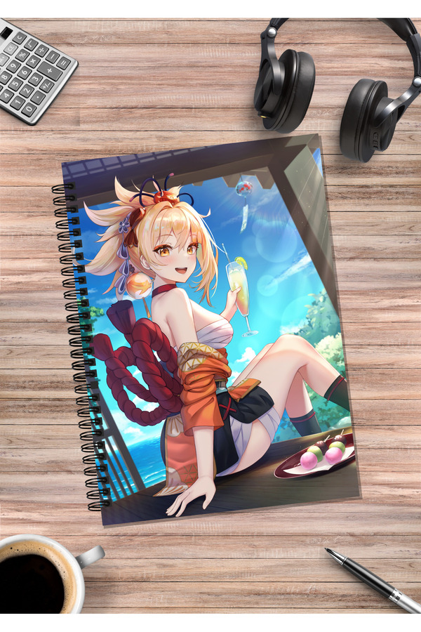 mertfigur-Genshin Yoimiya Yoi Miya Anime Spiral Notebook A5 (50Sheets) 1