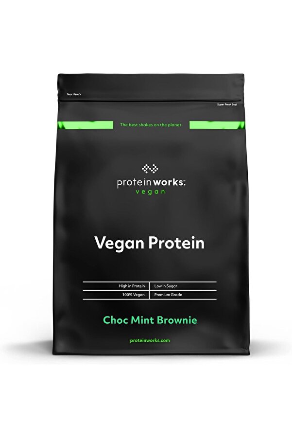 THE PROTEIN WORKS-- Vegan Powder | Plant Based Shake 16 Servings | Choc Mint Brownie | 500g 1