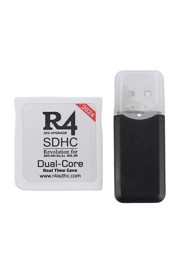 ALLOYSEED-White R4 SDHC Digital Memory Card Adapter Game Card Portable Flashcard Durable Material Burning Card 1