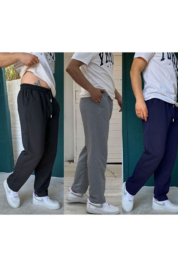 OXVİN-Walker Baggy 3-Piece Oversize Sweatpants Wide Leg 2 Thread Medium Thickness Long (Original Mold) 1