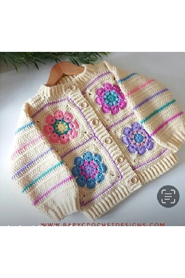 Melonndesign Gül Motifli Kız Çocuk Ceketi, tasarım