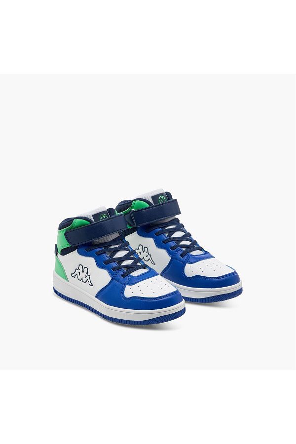 Kappa-Boys' Colourblock Hight Cut Sneakers with Hook and Loop Closure 1