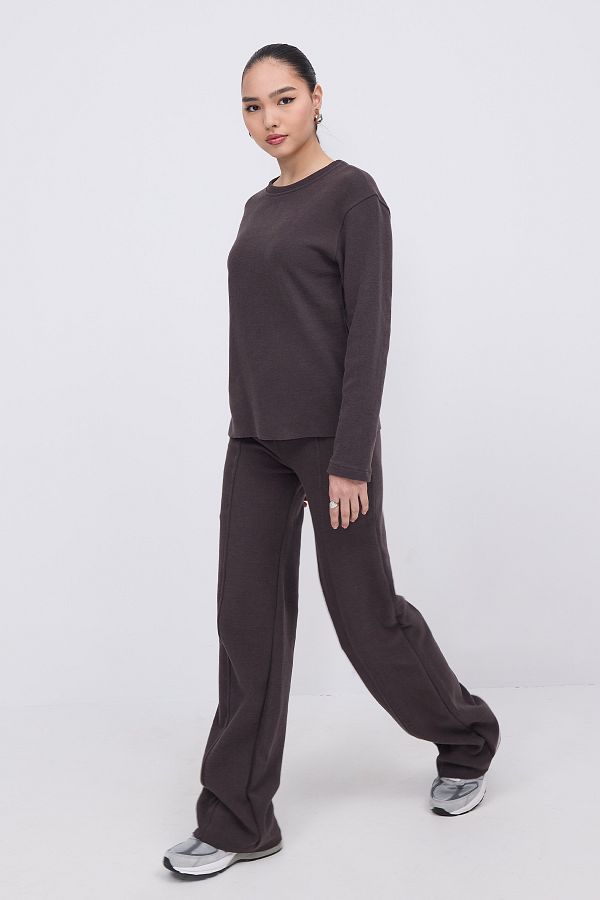 Addax-Front Seam Detailed Bottom Top Set Tkm8432-E3 1