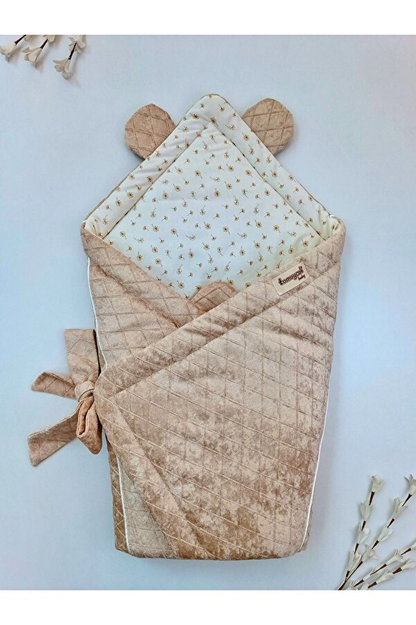 Tomuycuk Kahve Kız Erkek Bebek Battaniyesi Doğal Organik Uyku Kundağı Hastane Çıkışı Yenidoğan Mevsimlik