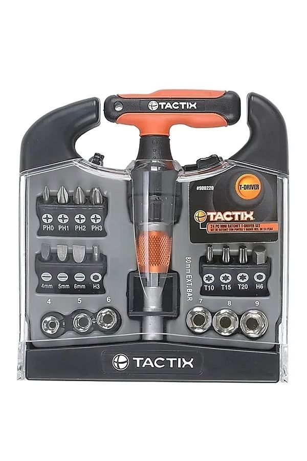 Tactix-24-Piece Mini Ratchet T-Driver Set TTX-900220 1