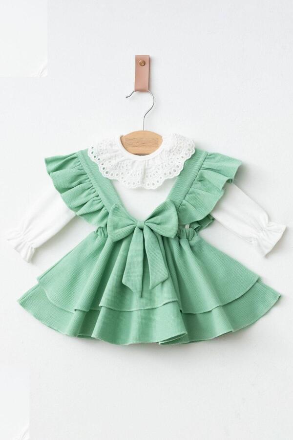 cantoy Kız Bebek Luana Waffle Jile Elbise