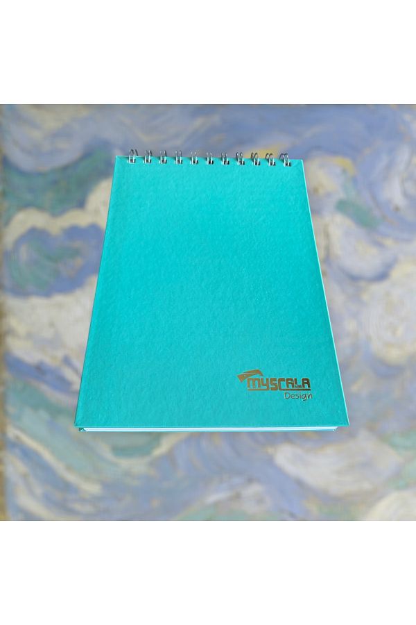 Mia Pera-Notebook 21X 15 cm Spiral Checkered Green Notepad School Notebook 1