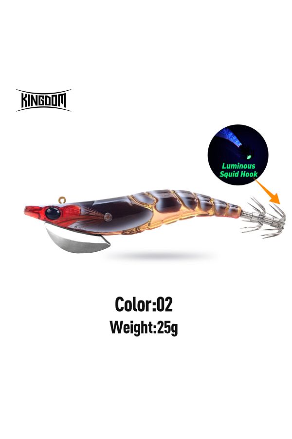 Choice-3.0 25g Color 02 Kingdom Egi Squid Bait Artificial Jigging Lures Slow Sinking Squid Hooks Sea Fishin 1