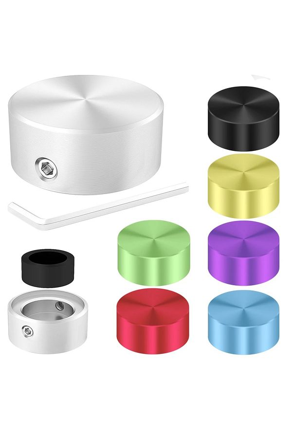 Choice-Mix color DaierTek 7PCS Footswitch Topper Metal Foot Switch Topper With Rubber Insert Pedal Buttons 1