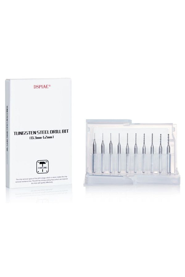 NEWBEAT-Set Dspiae Db-03 Drill Bit 0.3-1.2mm Tungsten Steel Combo Set Model Tool Sliver Hand Tool Hobby Acce 1