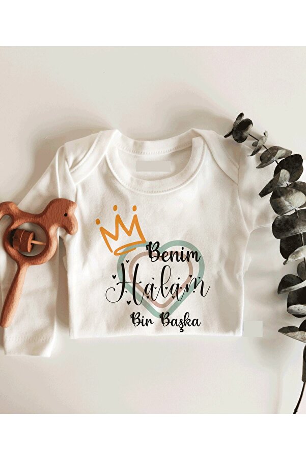 Genel Markalar Benim Halam Bir Başka Uzun Kol Çıtçıtlı Organik Bebek Body