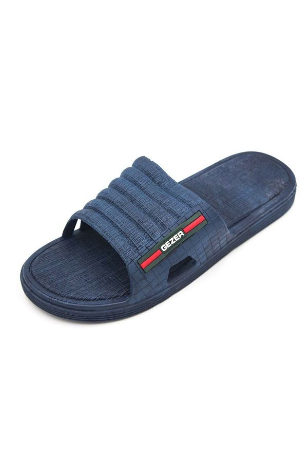 GEZER-Non-Slip Sole Sea, Beach, Bathroom, Pool, WC, Daily Men's Slippers - Navy Blue 1