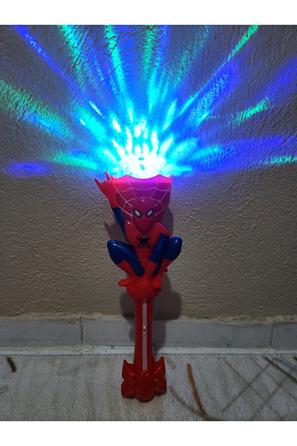 Ailenizin Oyuncakçısı Spider-man Örümcek Adam Sesli Işıklı Müzikli Oyuncak Asa Dönenceli Disko Topu buyuk boy