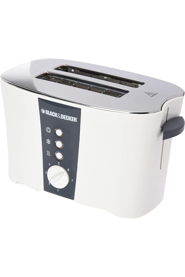 Black&Decker-800 Watt Toaster 2 Slice Browning Control with Frozen Reheat, Cancel Functions And Cool Touch White 1