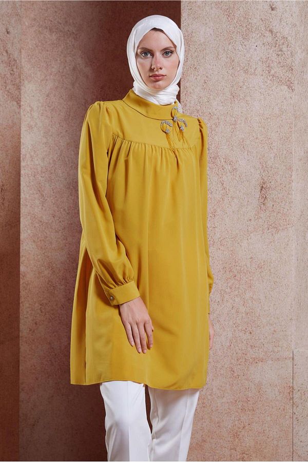 Alvina-42902 Model Hijab Tunica - Detaliu Piatra 1