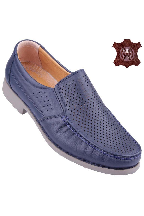 DETECTOR-Genuine Leather Orthopedic Perforated Men's Casual Shoes Dtc0288-2 1