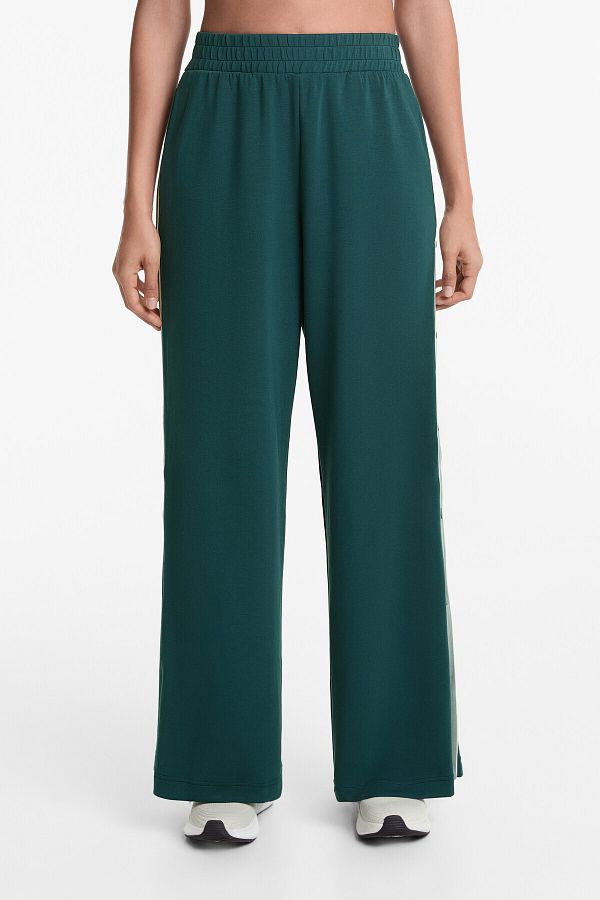 Oysho-Wide-leg trousers with soft-touch modal, piping and buttons 1