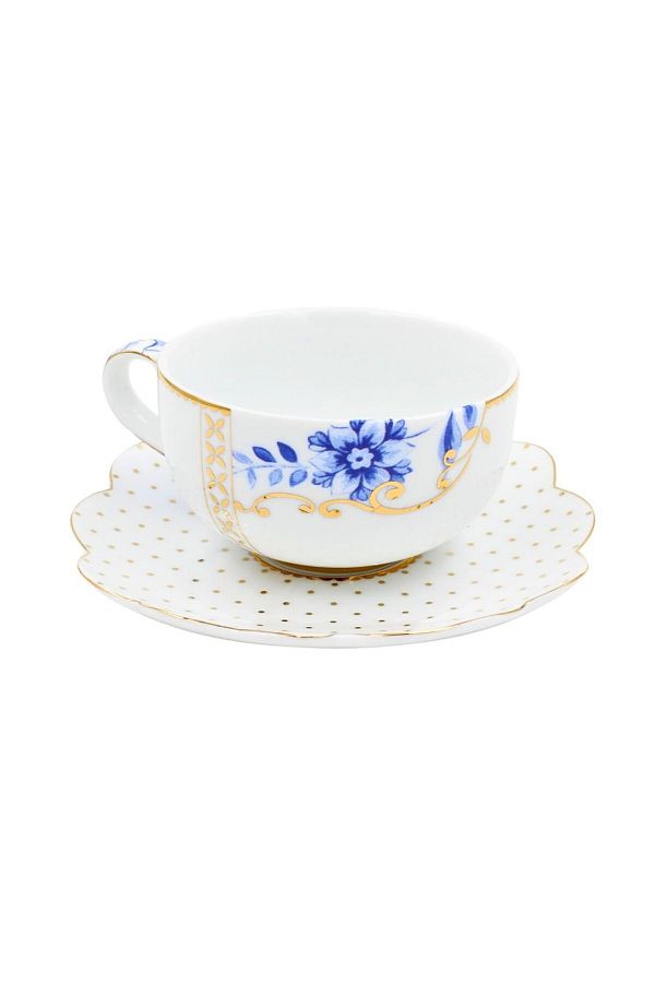 Pip Studio-Espresso cup with saucer, Royal White collection, 125ml, Pip Studio 1