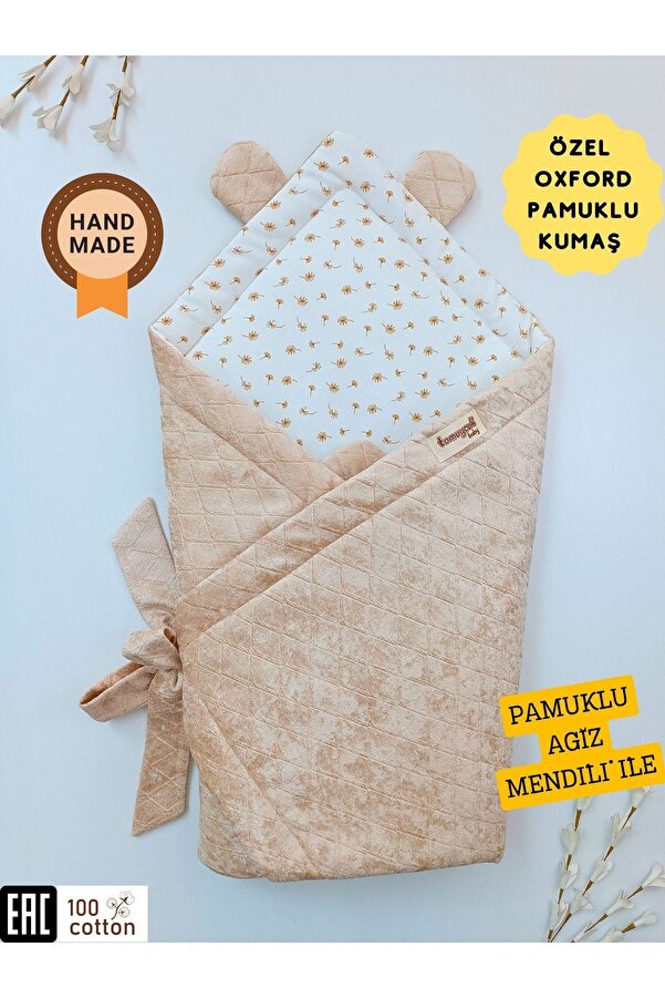 Tomuycuk Kahve Kız Erkek Bebek Battaniyesi Doğal Uyku Kundağı Hastane Çıkış Yenidoğan Mevsimlik Hediyelik