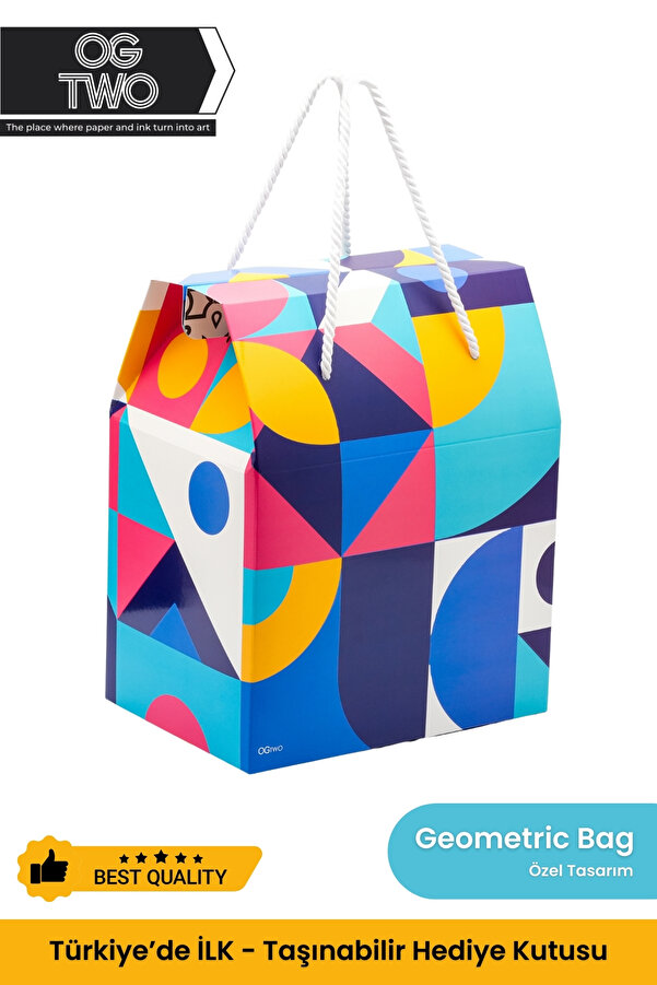OGTWO Premium Konsept Tasarım Hediye Kutusu & Çanta Boş Karton Hediye Paketi Hediyelik Kutu - 24x14x20cm