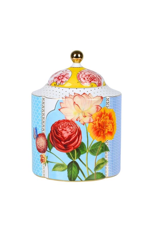 Pip Studio-Porcelain Jar With Lid, , 16x16x21.5 Cm, ​​1900 Ml, Royal Multi Collection 1