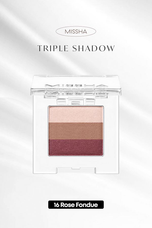 Missha-3 Color Eye Shadow - Soft Texture and Non-Shedding Triple Shadow No.16 (Turnips Fondue) 1