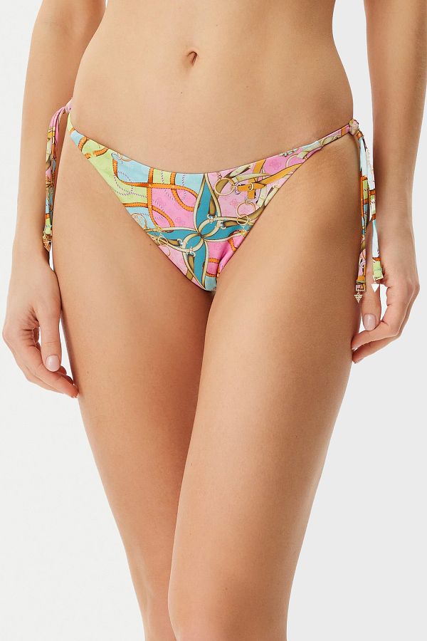 Guess-String Patterned Tie-Up Bikini Bottom E5Go15Kcr12 Bikini Bottom E5Go15 Kcr12 P7Wo 1