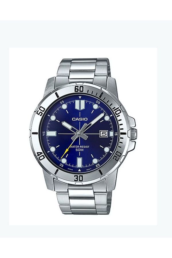 Casio-Casio Analog Watch with Stainless Steel Strap MTP-VD01D-2EVUDF 1