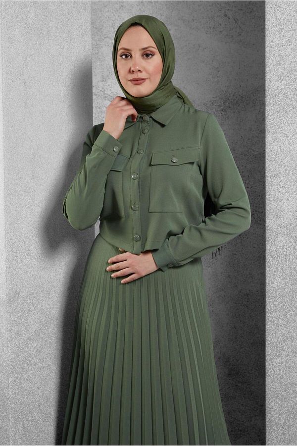 Alvina-45170 Model Set fustă plisată 1