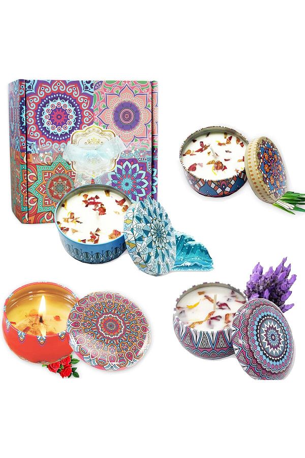 COOYA-Scented Candle Gifts, 4 Pack, Aromatherapy Candles for Home Scented, Stress Relief Gifts for Women 1