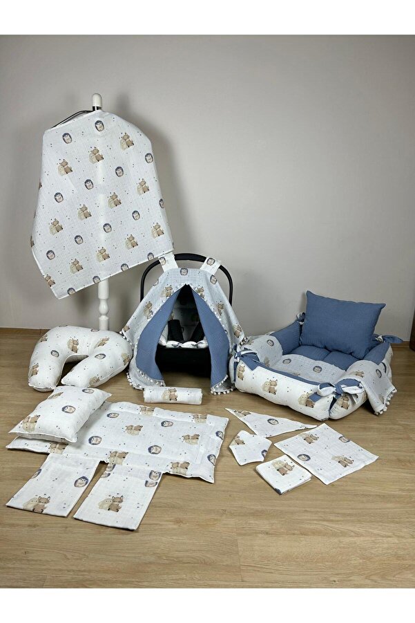 Aras Collection Bebe Muslin 14 Parçalık Bebek Seti – Doğal, Yumuşak ve Konforlu!