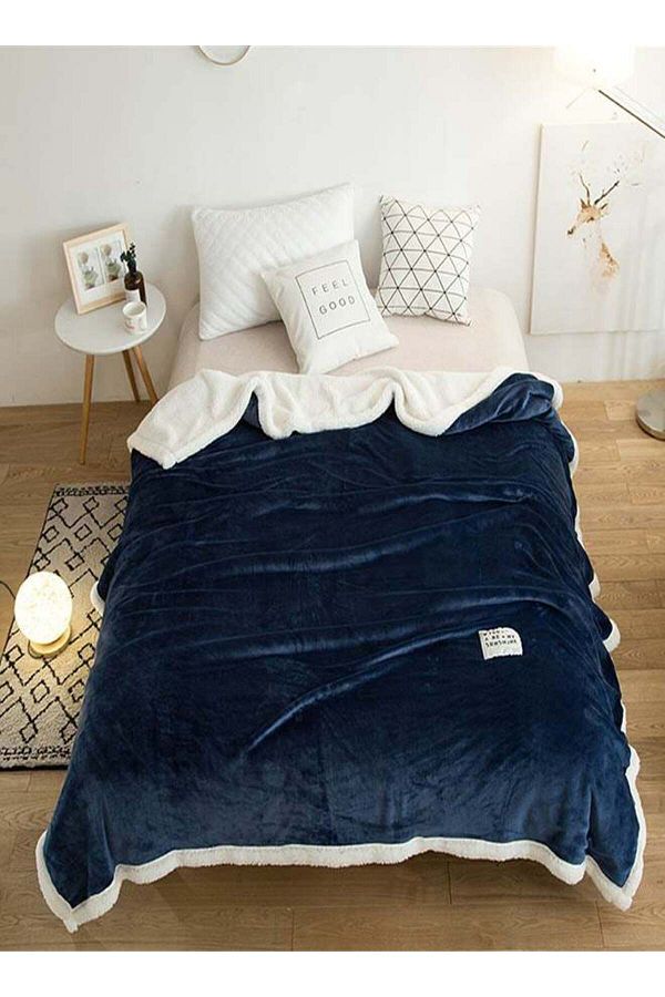 Comfy-Soft Comfy Solid Colour Blanket Cotton Blue 150x200cm 1