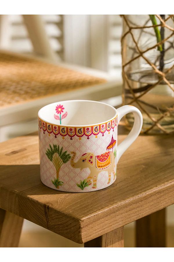 LC Waikiki-Lcw Home Mixed Elephant Printed Porcelain Mug 320 ml 1